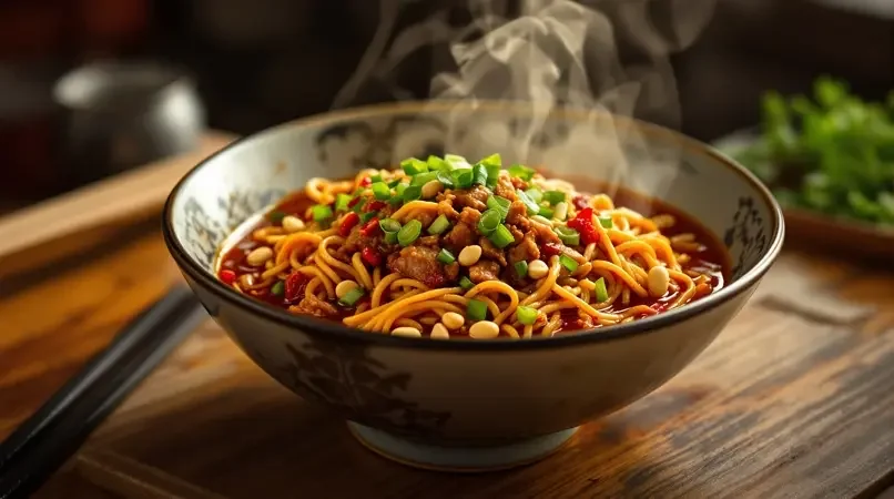 重庆小面的麻辣诱惑，越吃越上瘾 - 光棍影院111美食短视频封面